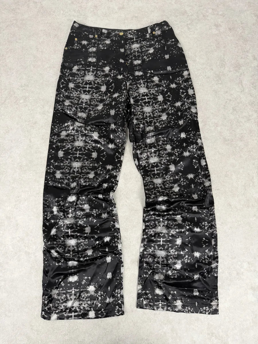 パンツ JEAN PAUL GAULTIER 90s archive pants 1990s Jean Paul Gaultier Satin Tie Dye Archive Black Pants – Dolce