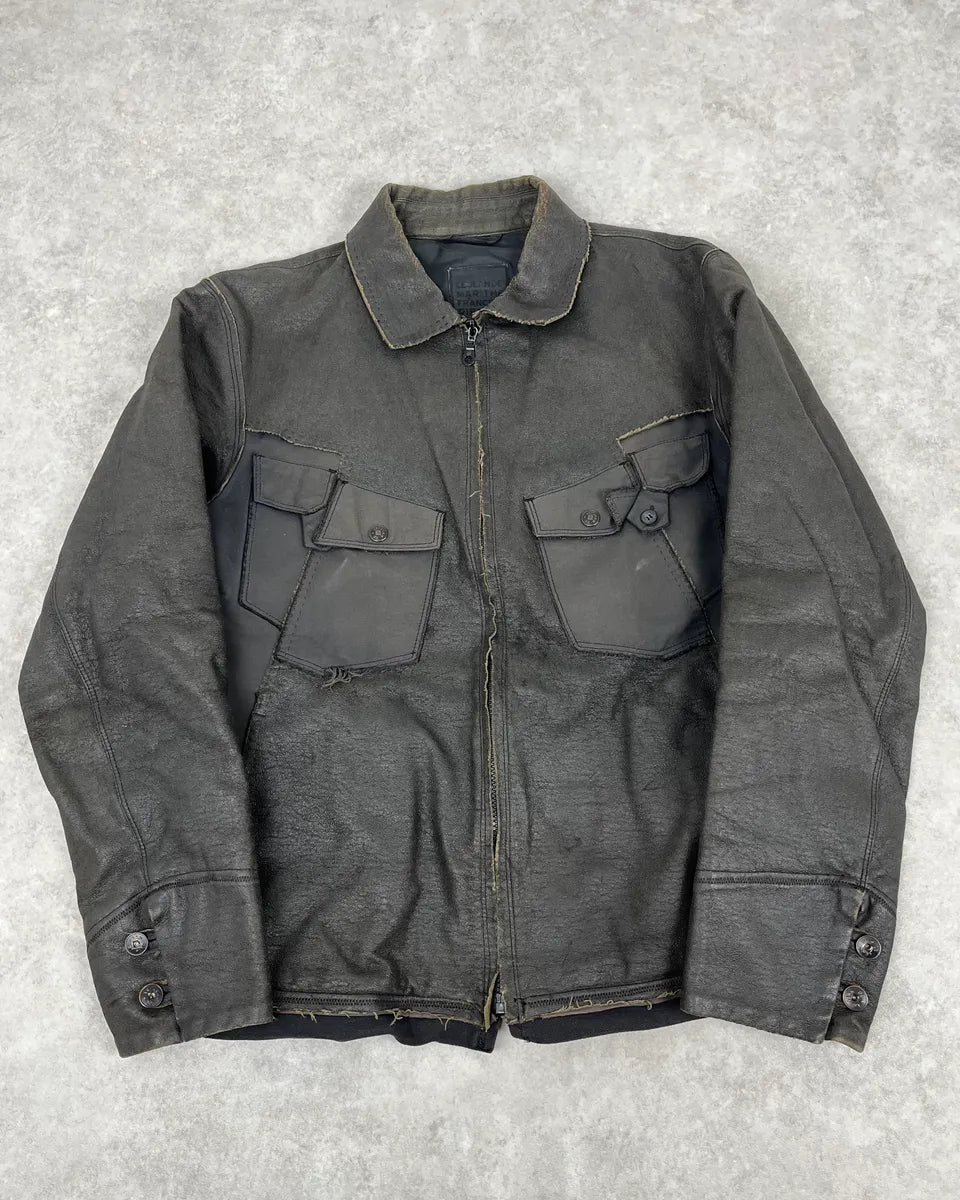 1990s Marithé + François Girbaud Avant-Garde Brut Grey Leather 1990s Marithé + François Girbaud Avant-Garde Brut Grey Leather