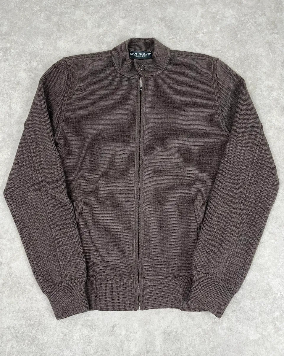 2000s Dolce & Gabbana Brown Classy Zip-up Sweater – Dolce Vita Hub