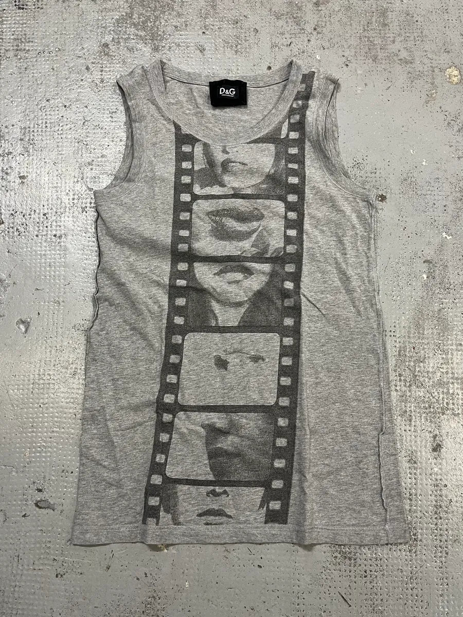 2000s Dolce & Gabbana Movie Grey Tank Top – Dolce Vita Hub