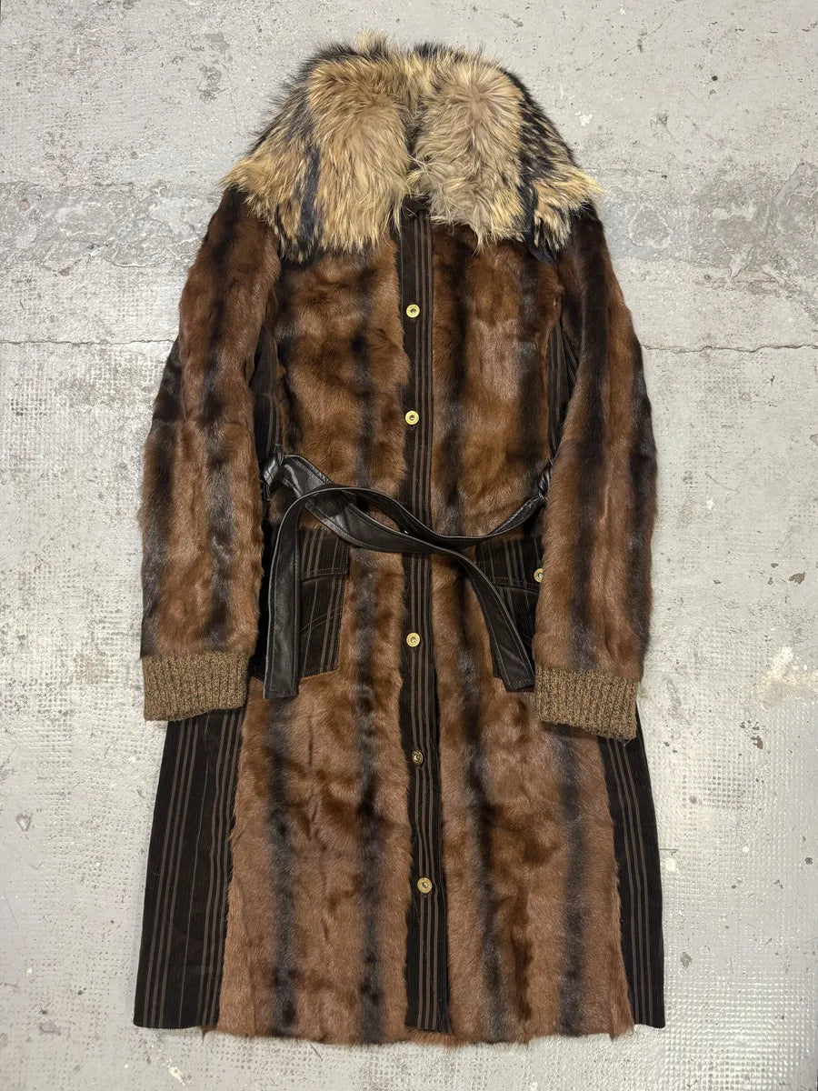 2000s Dolce & Gabbana Premium Fur Long Royal Camel Jacket – Dolce