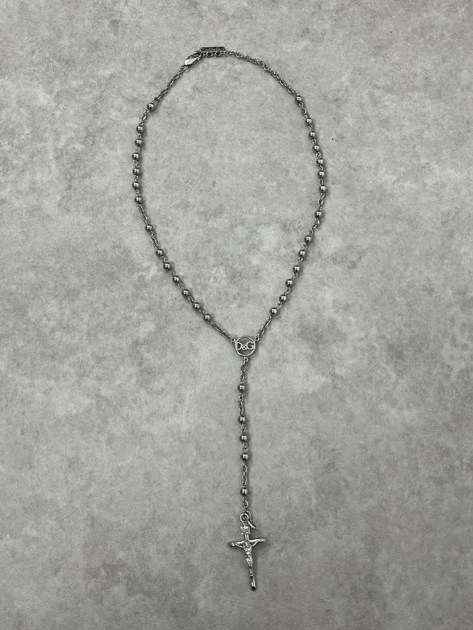 2000s Dolce & Gabbana Rosary Cross Necklace – Dolce Vita Hub