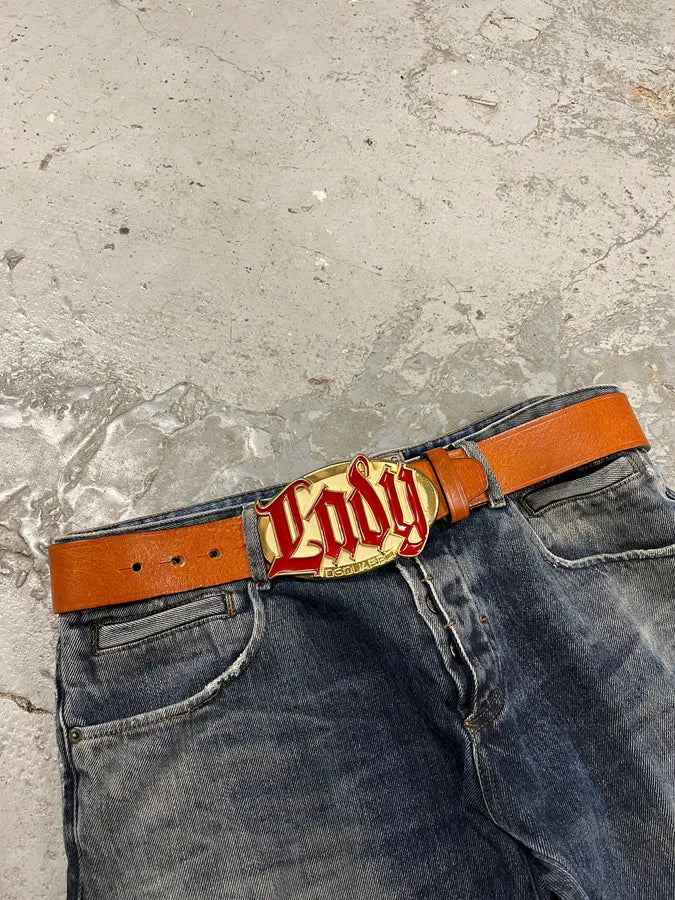 2000s Dsquared2 Brown Lady Leather Belt – Dolce Vita Hub