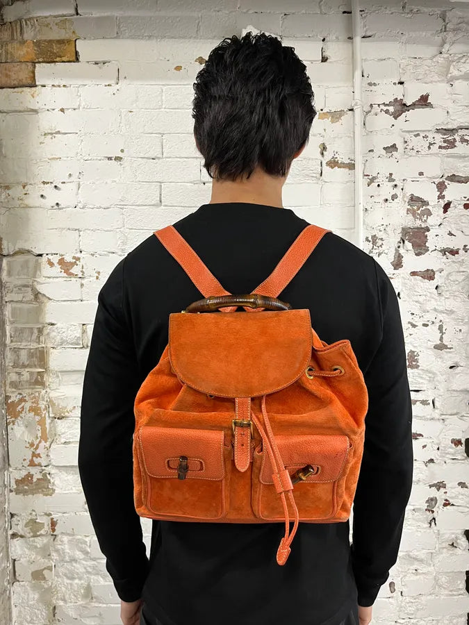Gucci Vibrant Orange Leather Bamboo Backpack. P0221 Gucci | Bags | Gucci Vibrant Orange Leather Bamboo Backpack  main image 3