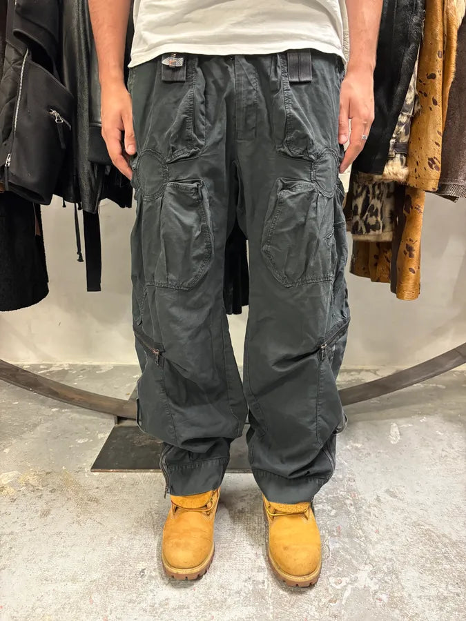 パンツ MARITHE FRANCOIS GIRBAUD cargo pants 00s 2000s Marithé + François Girbaud Black Avant-Garde Cargo Pants