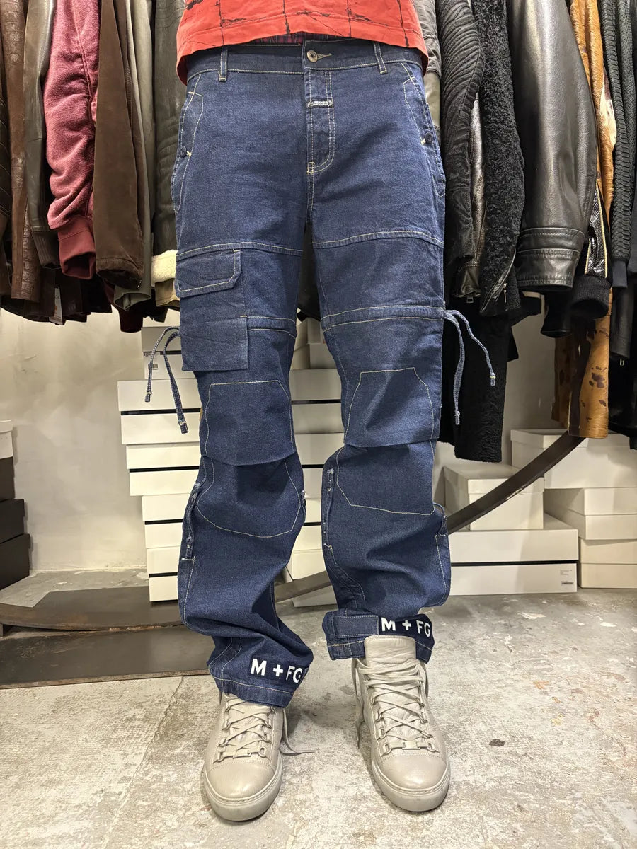 2000s Marithé + François Girbaud Blue Carpenter Denim Cargo