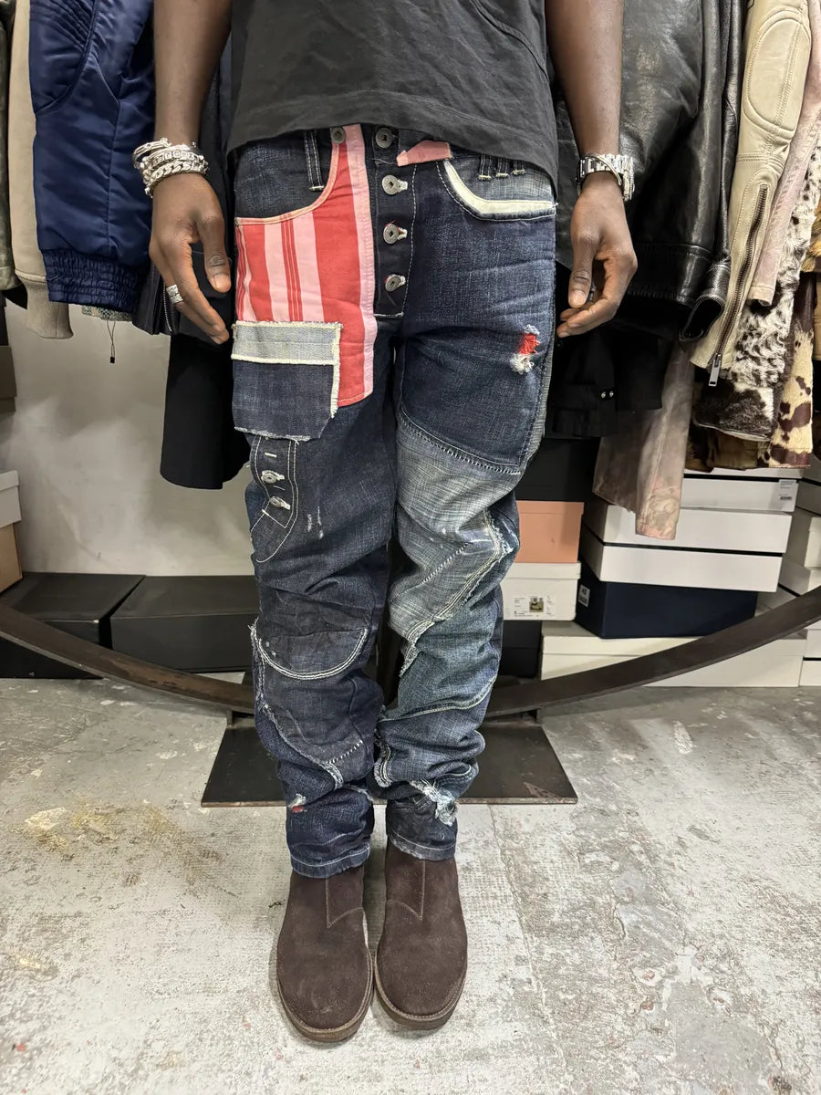 テ*ー様 00sMARITHE + FRANCOISGIRBAUD 極太デニムs 2000s Marithé + François Girbaud Navy Denim Jeans – Dolce Vita Hub