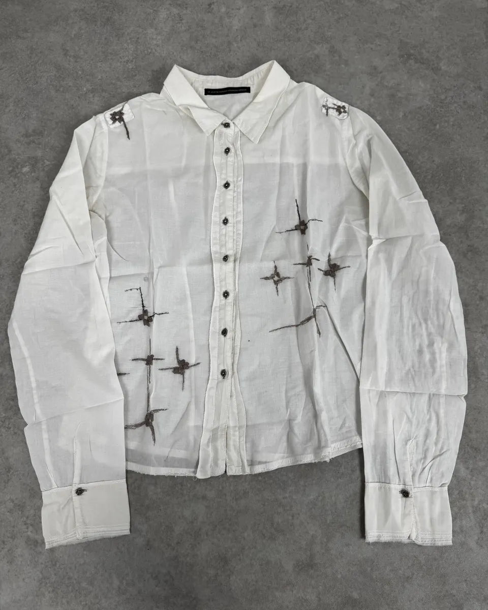 2000s Marithé + François Girbaud Stars White Shirt – Dolce Vita Hub