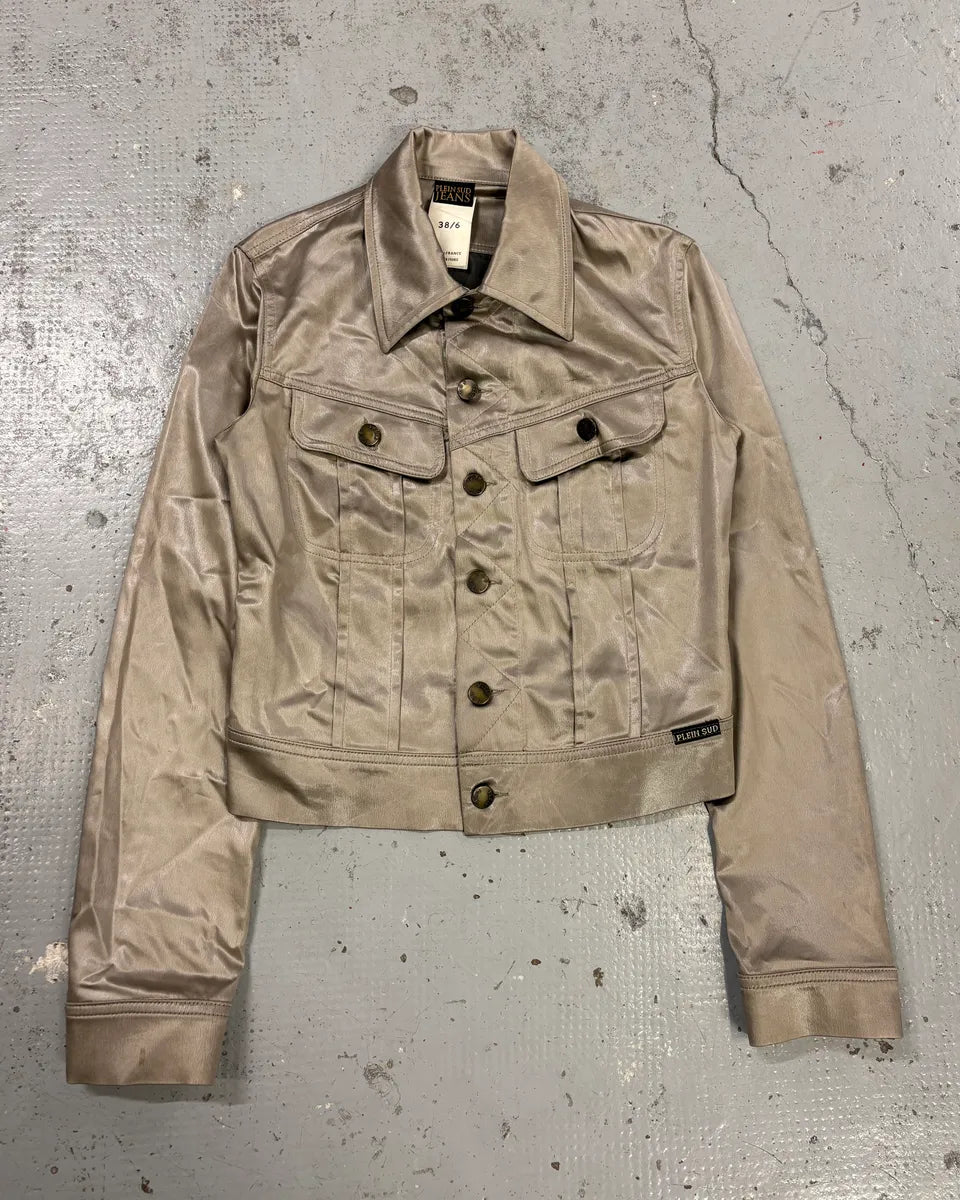 2000s Plein Sud Silver Nylon Buttoned Jacket – Dolce Vita Hub