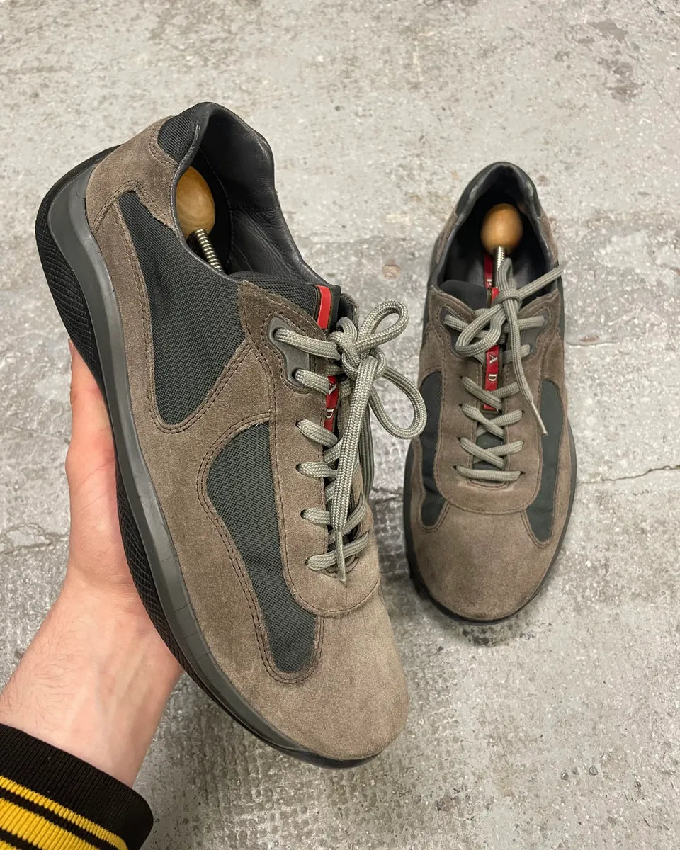 2000s Prada America's Cup Olive Green Low Shoes – Dolce Vita Hub