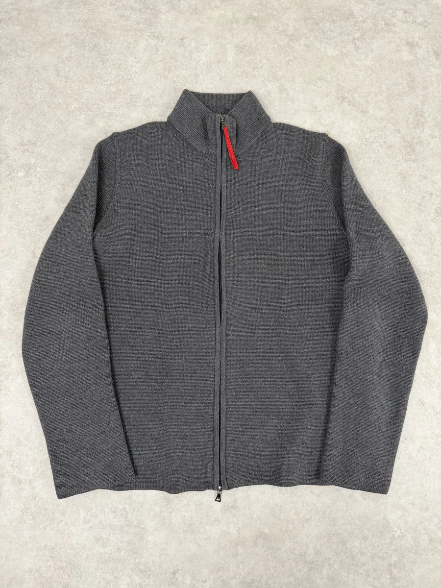 トップス PRADA Grey jacket 00's 2000s Prada Grey Japan Zip-Up Jacket – Dolce Vita Hub
