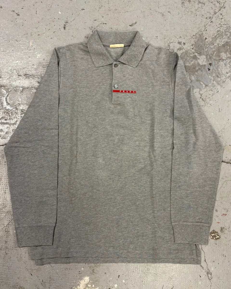 2000s Prada Grey Linea Rossa Polo Shirt – Dolce Vita Hub 2000s Prada Grey Linea Rossa Polo Shirt – Dolce Vita Hub