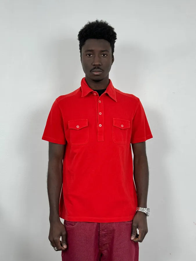 トップス PRADA Polo S/S Shirts 00s 2000s Prada Red Polo Shirt – Dolce Vita Hub