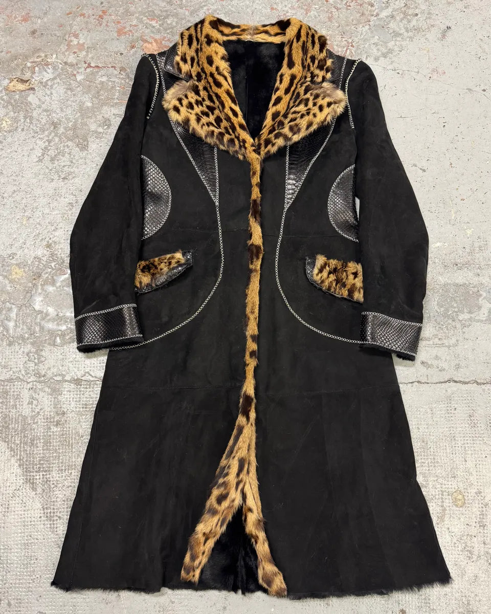 AW2005 Roberto Cavalli Sample Leopard Fur & Python Shearling