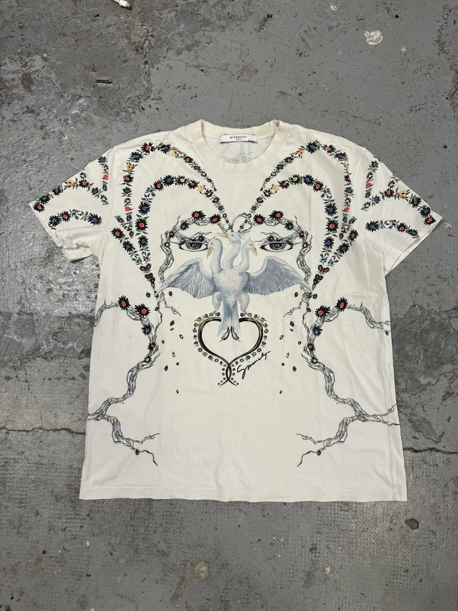 2010s Givenchy Nature Mystical Bird White T-Shirt by Riccardo