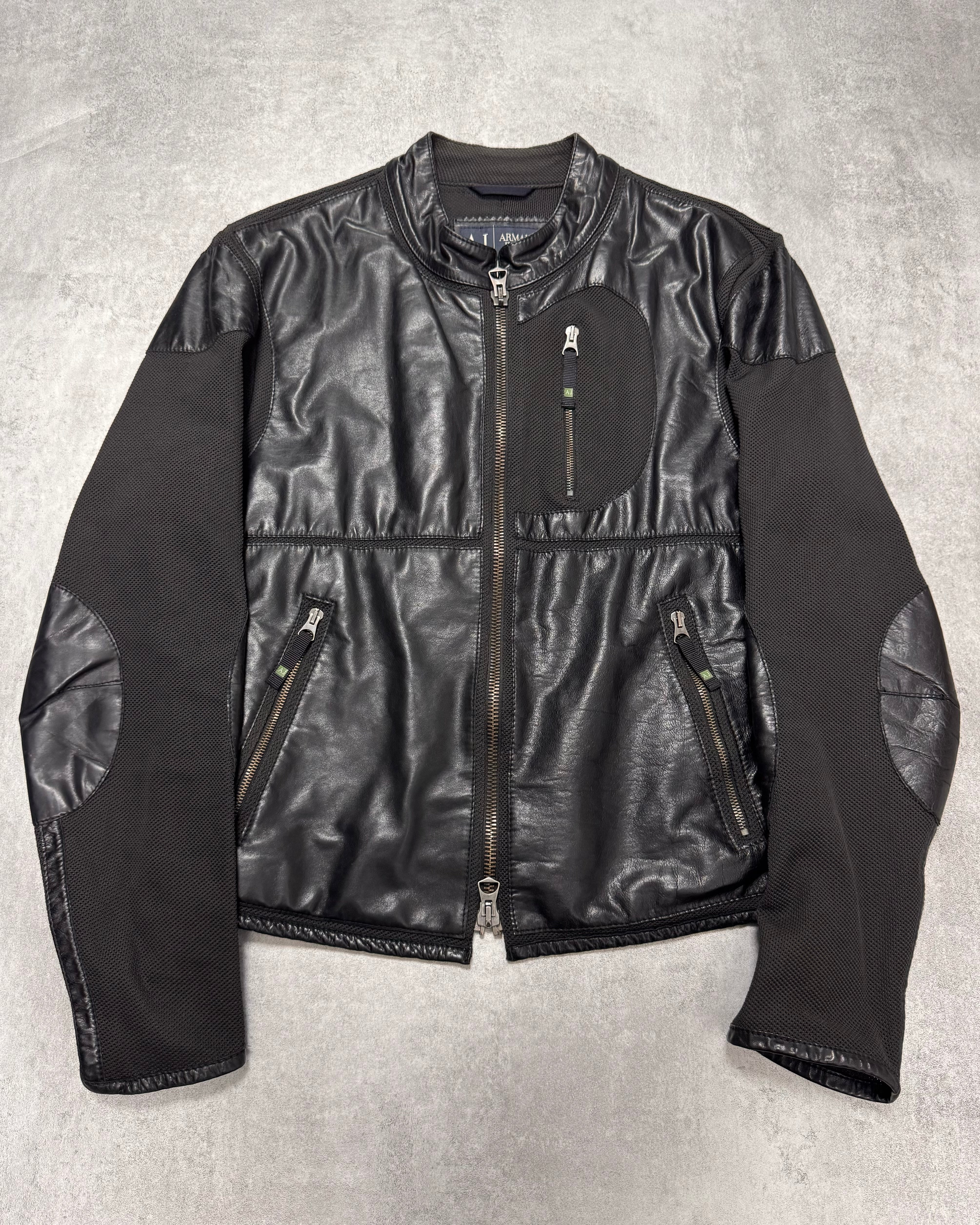 2000s Armani Spy Technical Hybrid Leather Jacket – Dolce Vita Hub