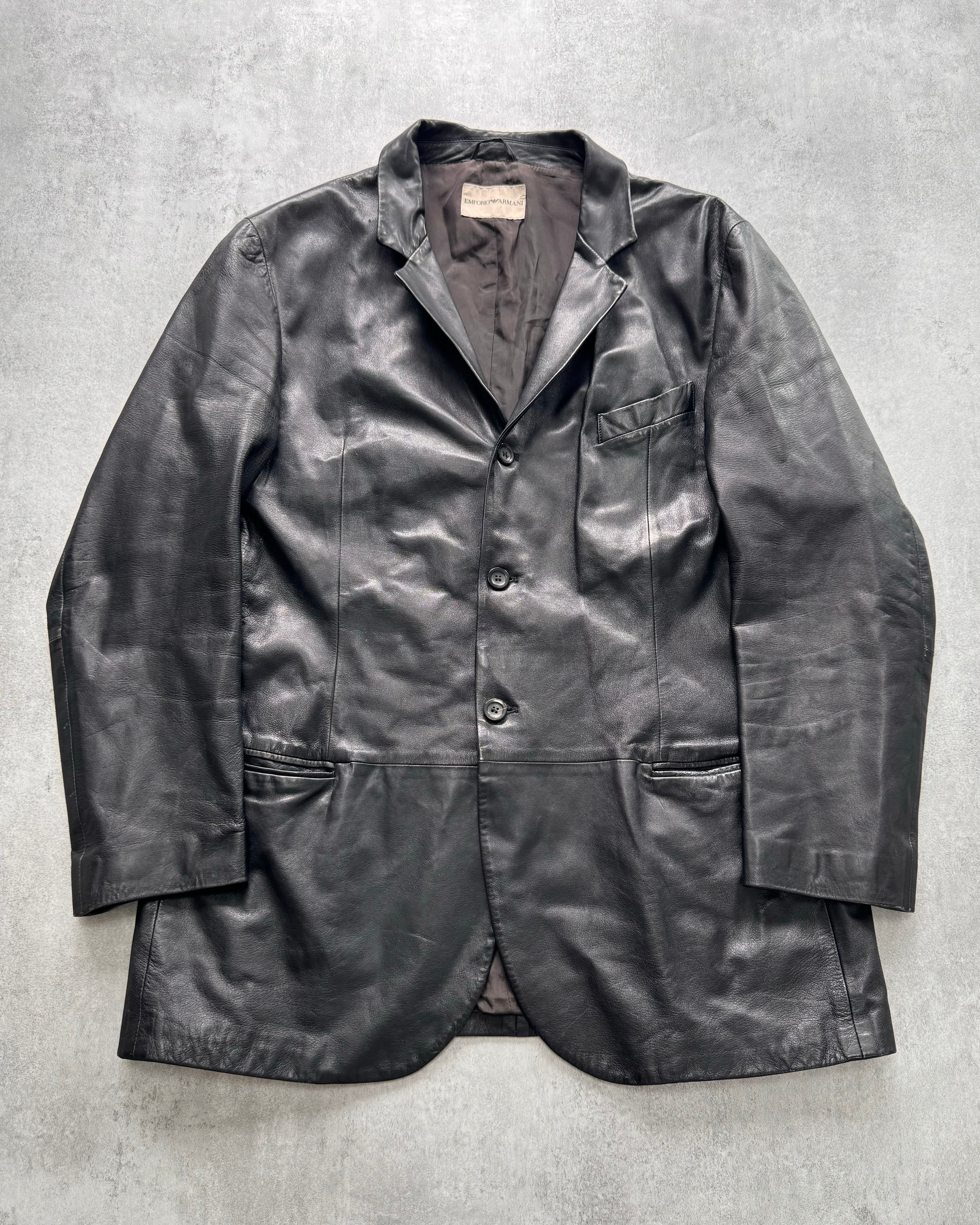 1990s Emporio Armani Leather Suit Jacket (M) – Dolce Vita Hub