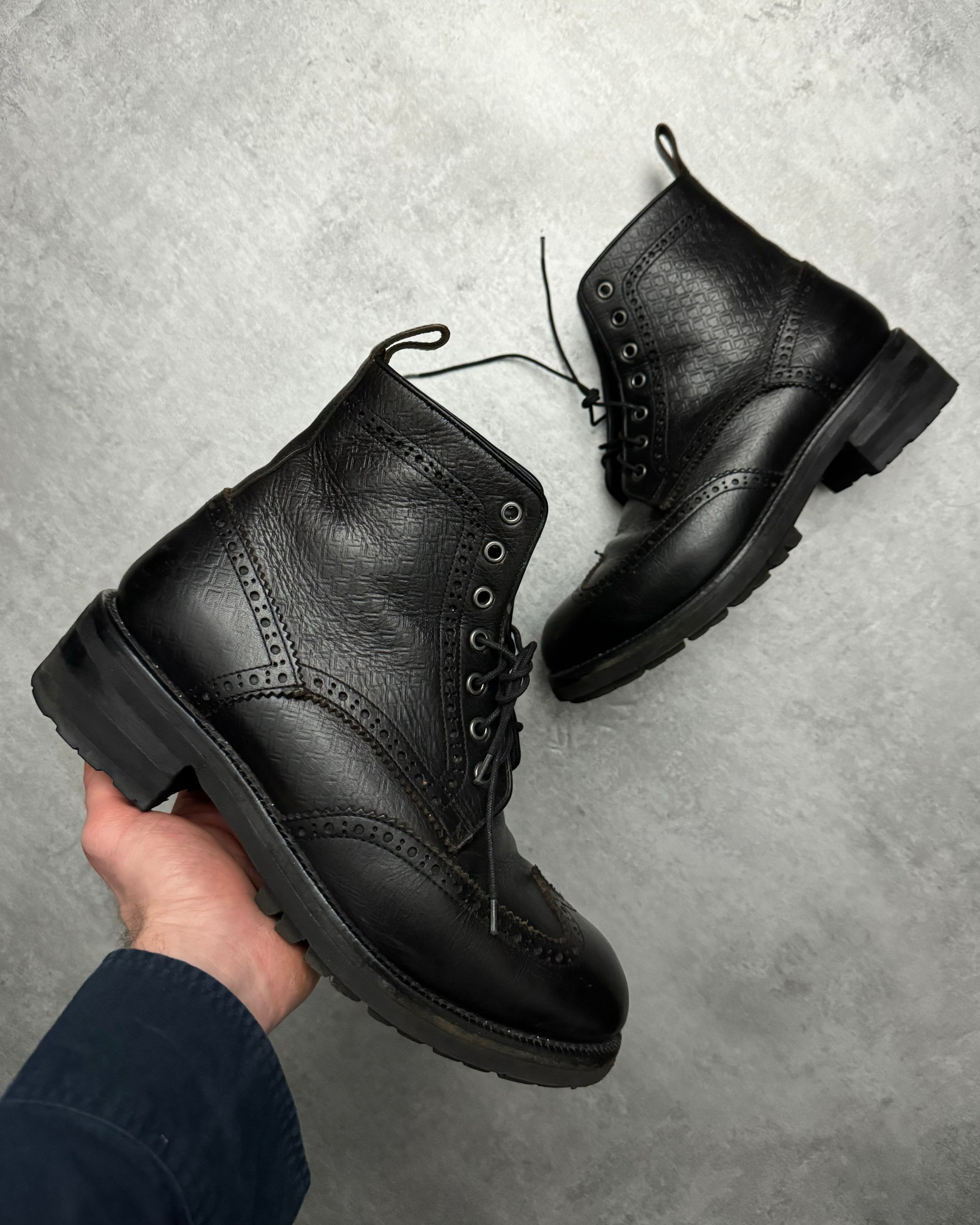 2000s Dsquared2 Black Leather Canadian Sophisticated Boots – Dolce 