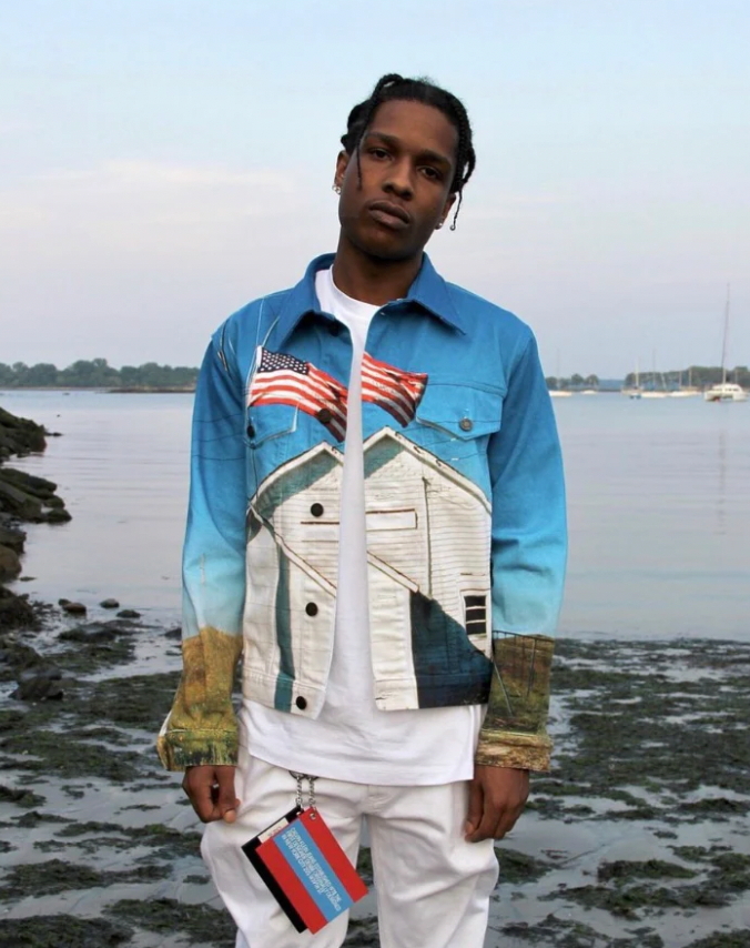 Calvin Klein 205W39NYC American Landscape Denim Trucker Jacket M