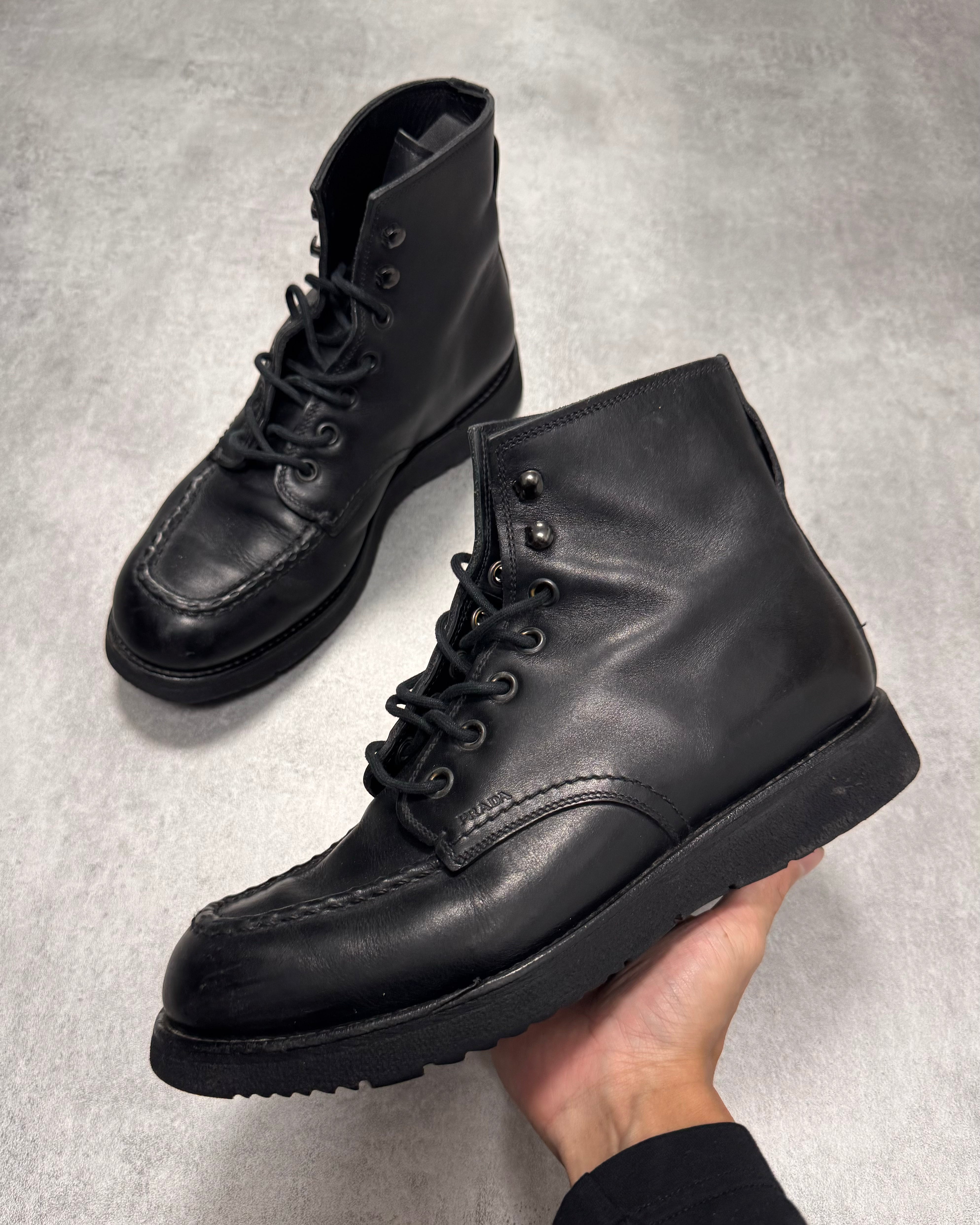 2000s Prada Black Army Combat Boots – Dolce Vita Hub