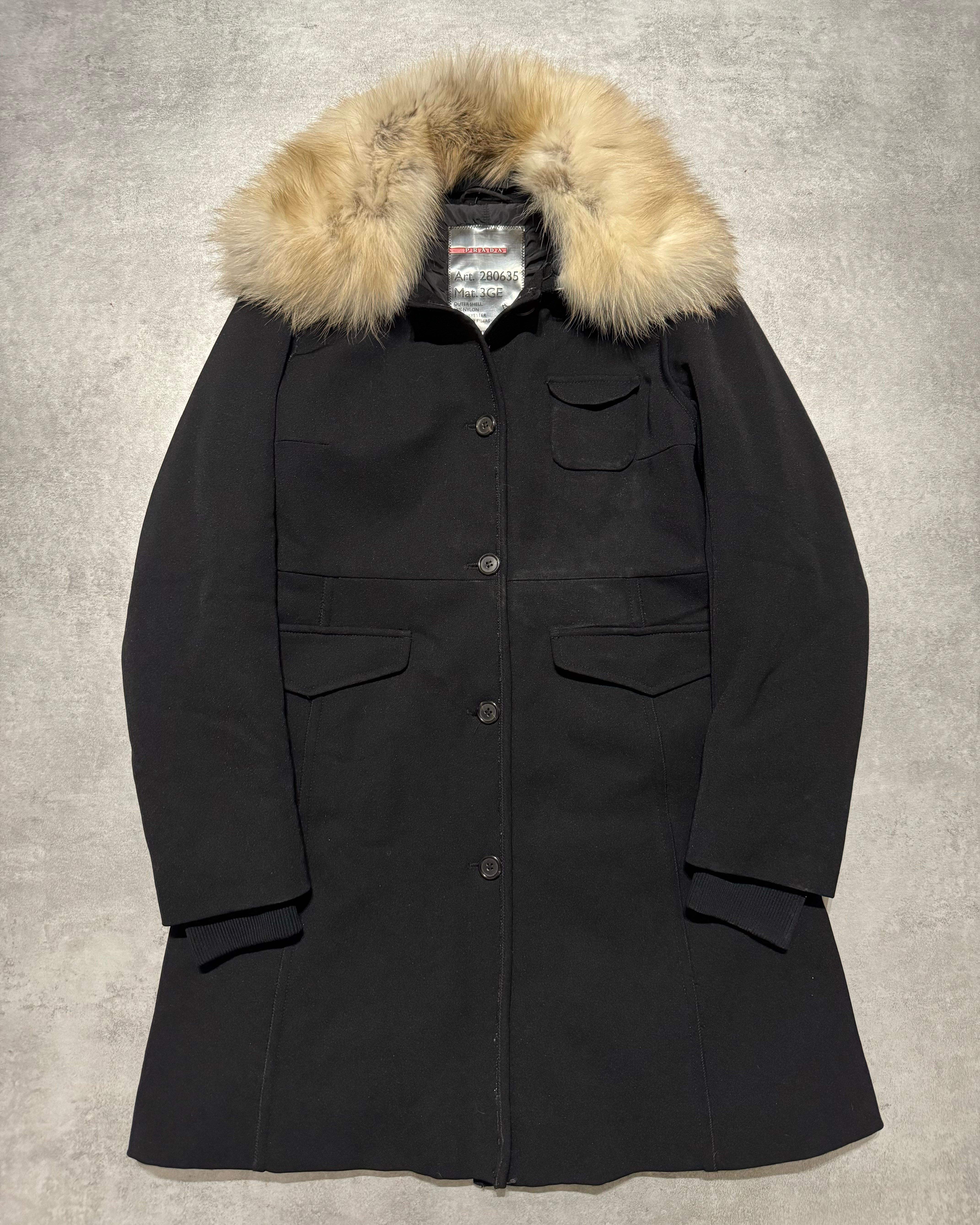 2000s Prada コート 2000s Prada Cozy Elegant Fur Collar Jacket – Dolce Vita Hub