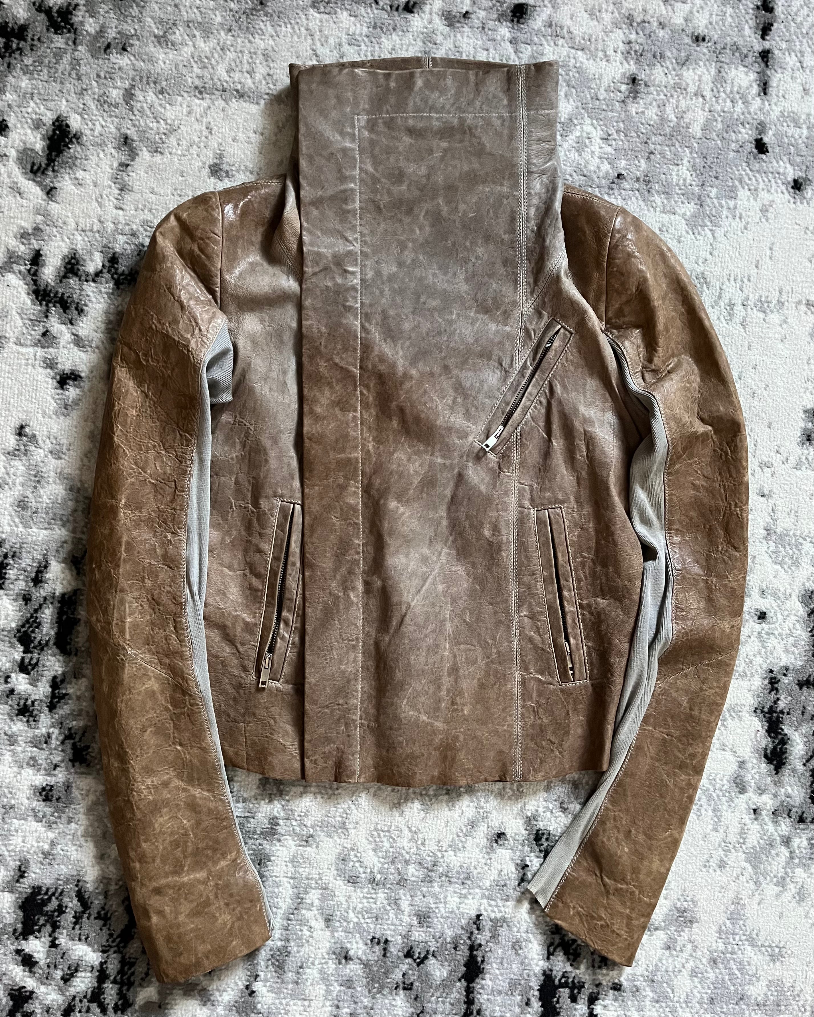 FW2010 Rick Owens Archive Brut Leather Hybride Jacket (XS FW2010 Rick Owens Archive Brut Leather Hybride Jacket (XS