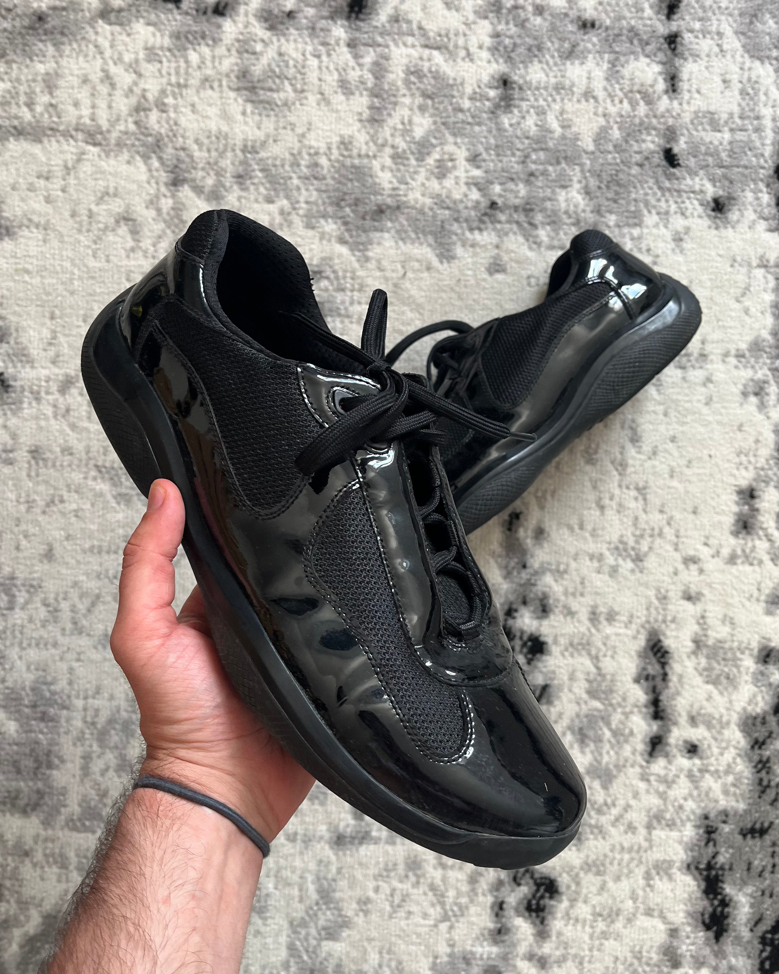 Prada americas best sale cup black patent