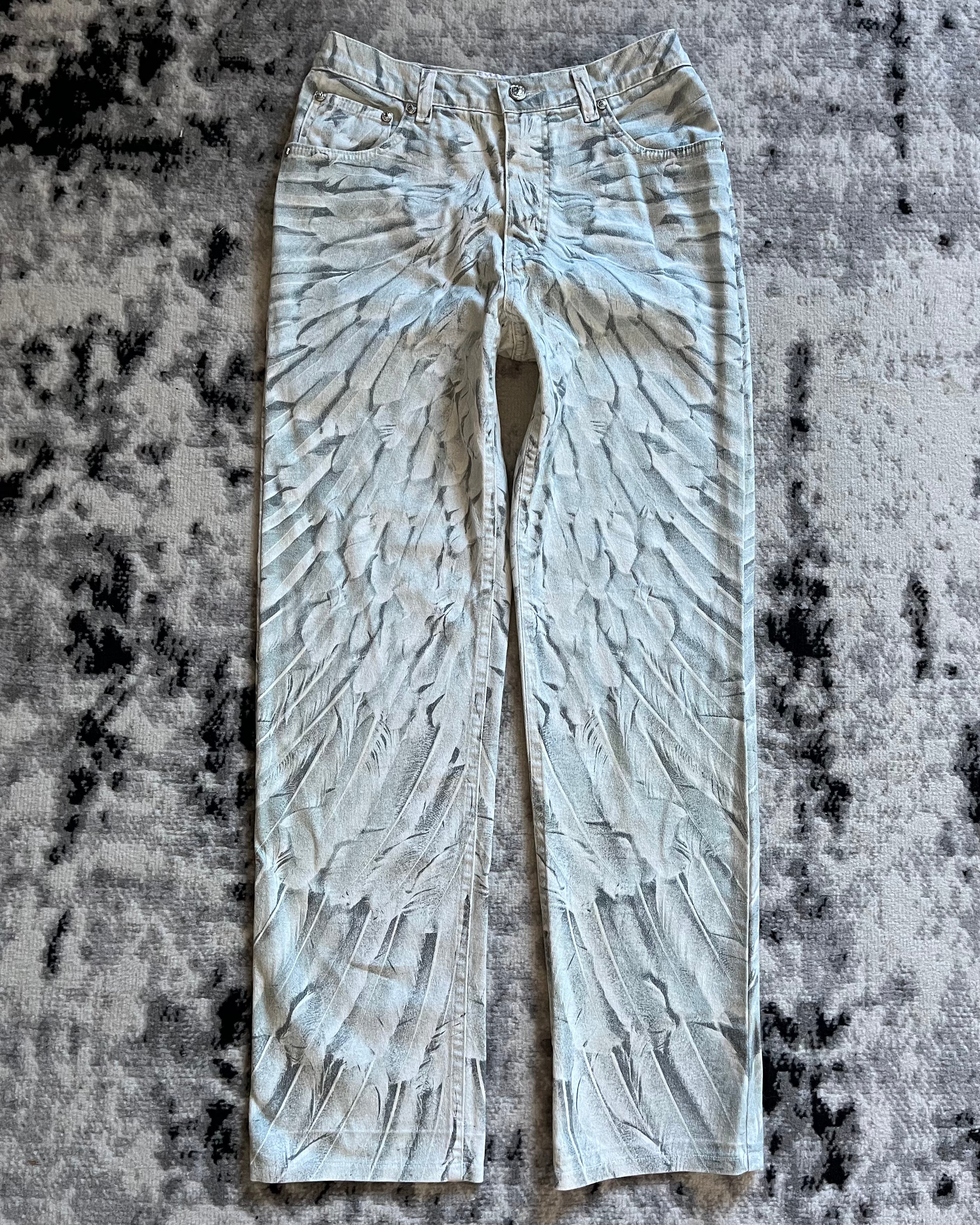 90s Roberto Cavalli Emancipation Feather Pants (XS/S) – Dolce Vita Hub