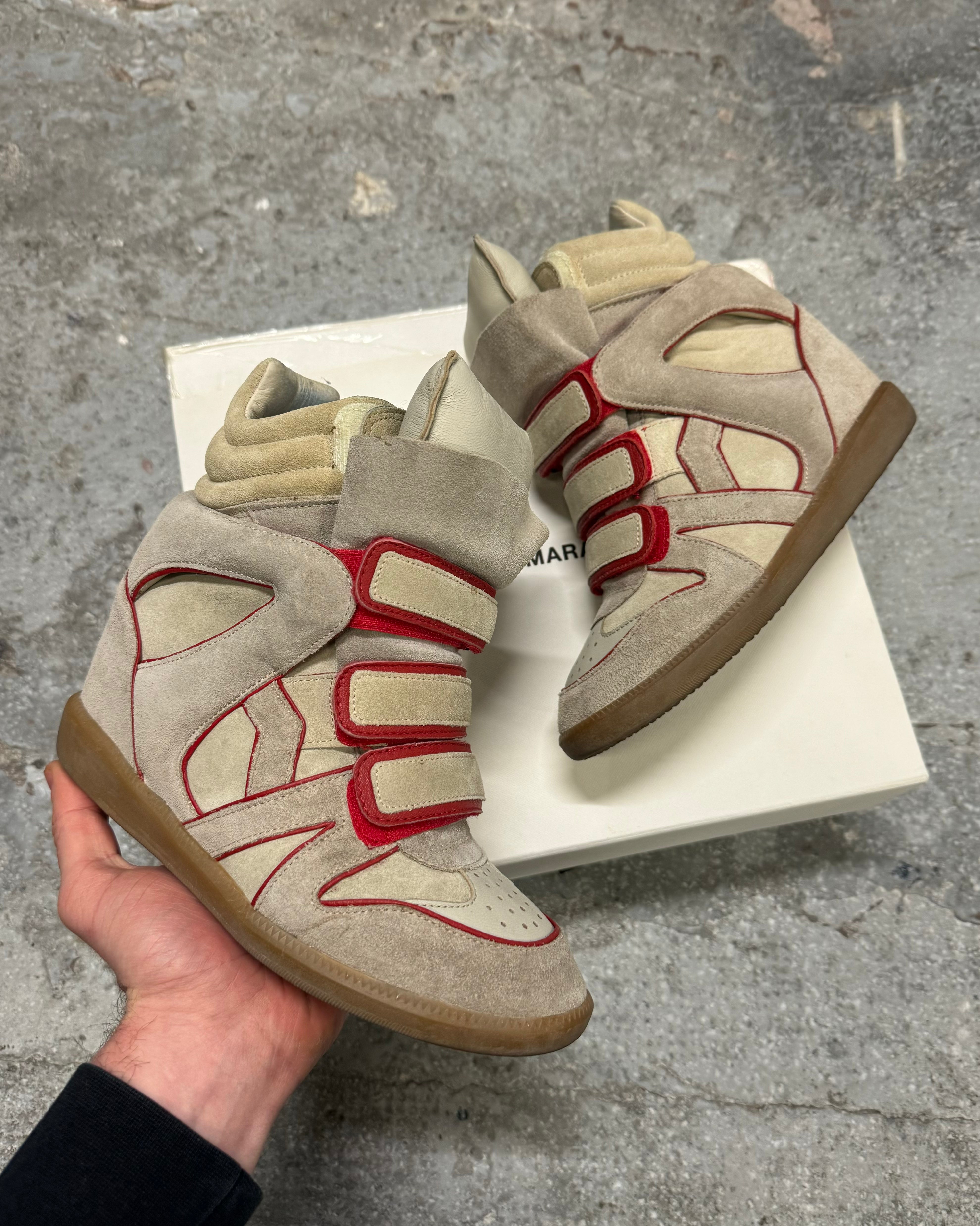 Isabel Marant High Bekett Beige & Red Gum Shoes – Dolce Vita Hub