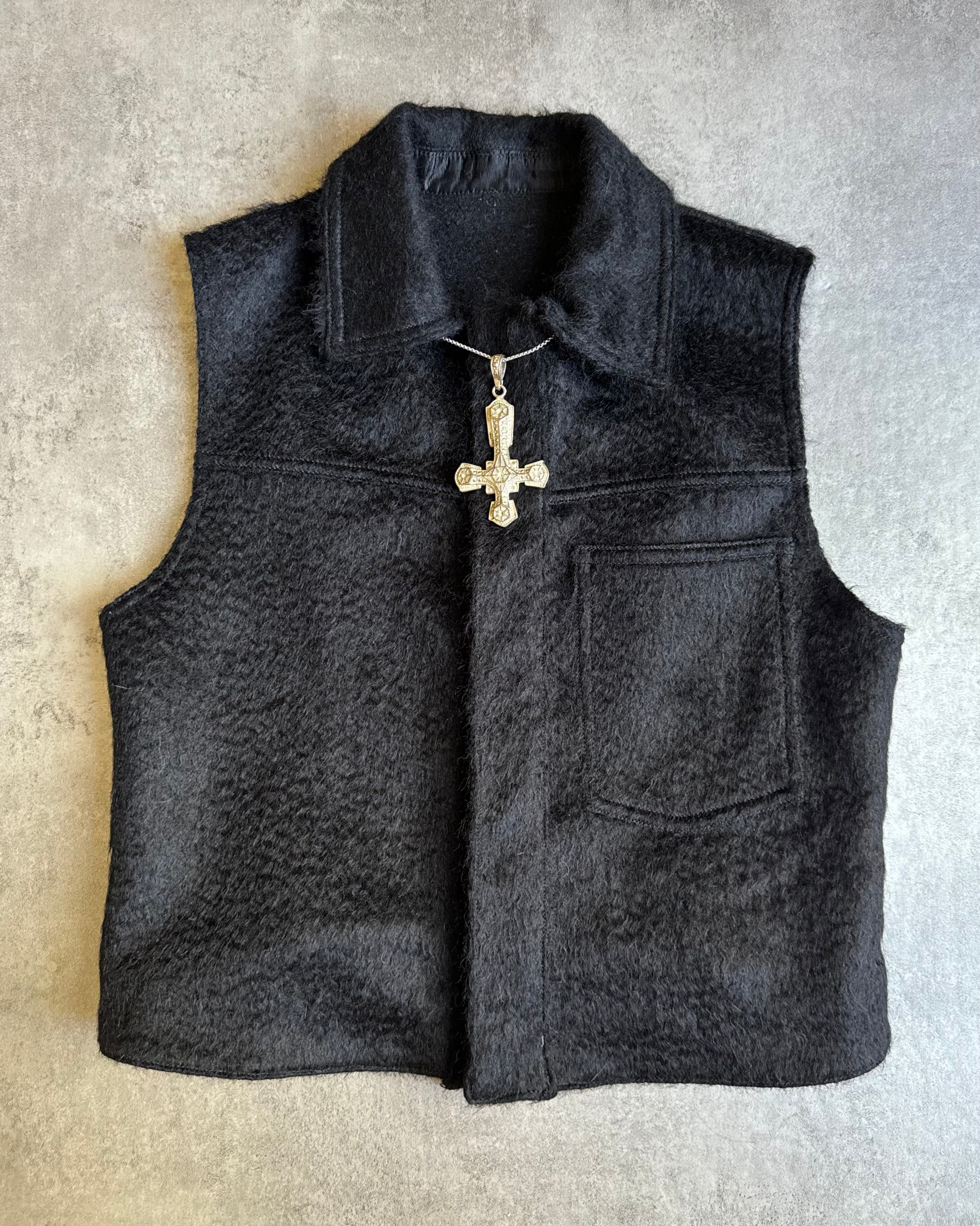 Ann Demeulemeester Mohair Black Sleeveless Vest – Dolce Vita Hub