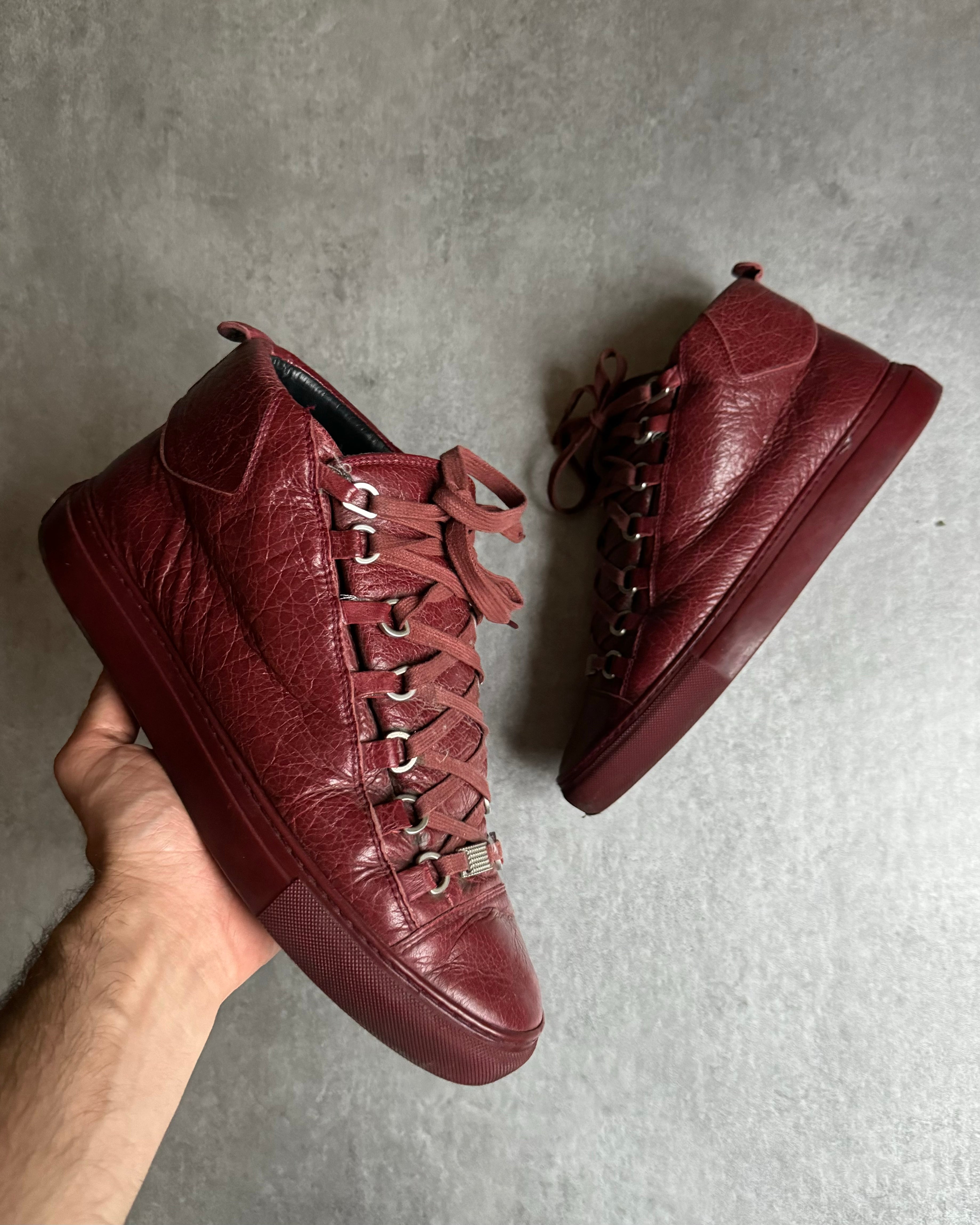 Balenciaga Arena High Bordeaux Leather – Dolce Vita Hub