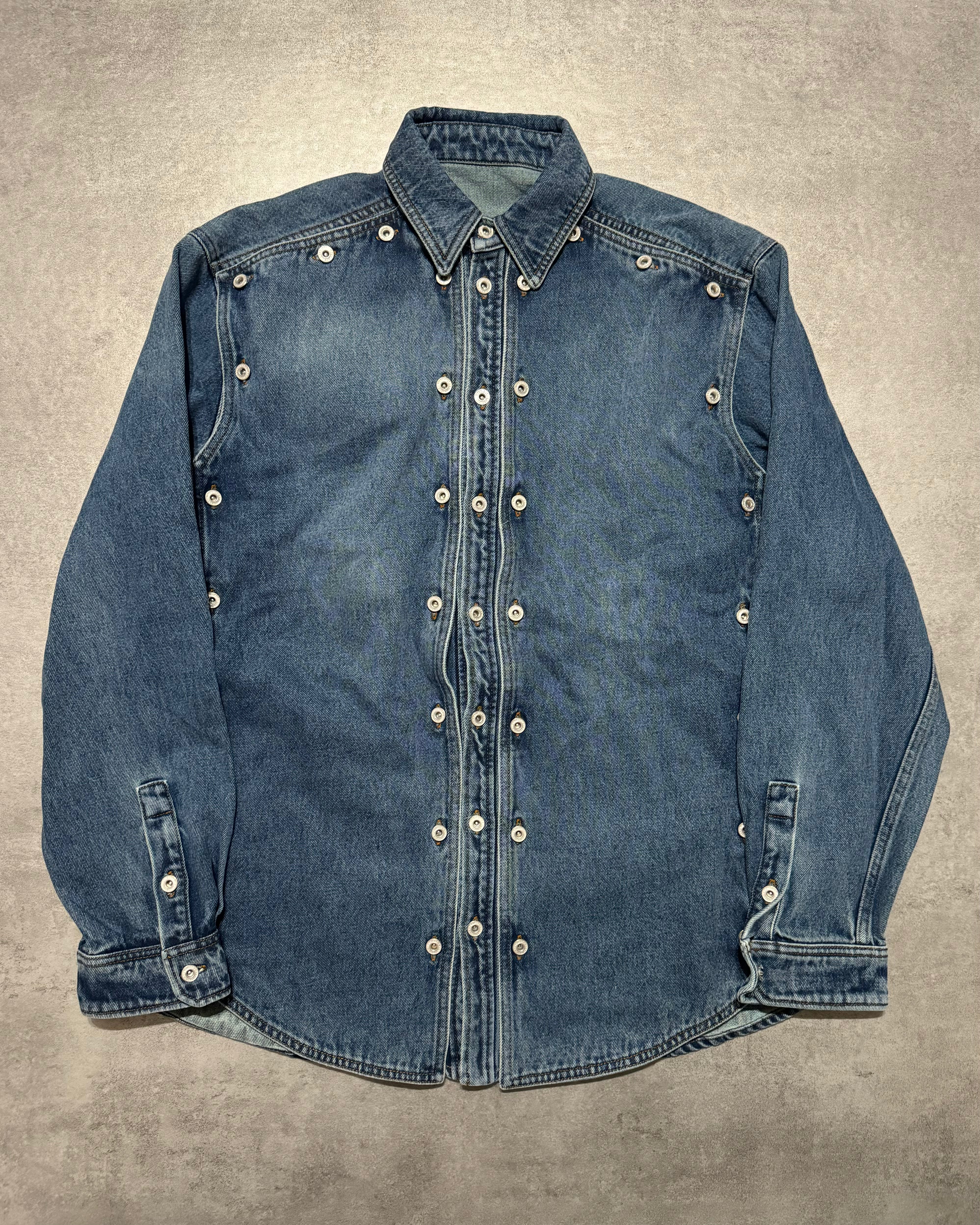SS2024 Y/Project Blue Evergreen Panel Denim Shirt (M