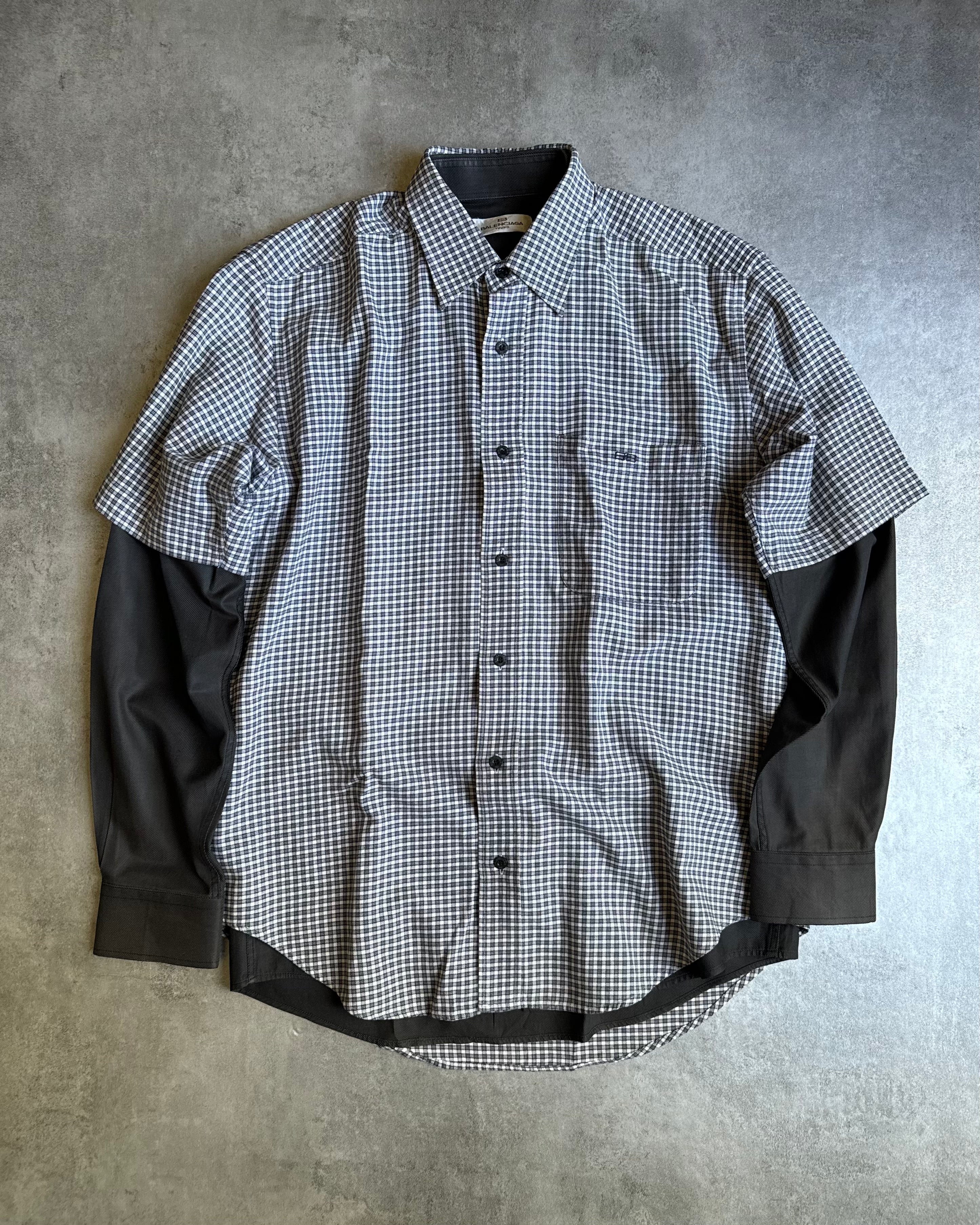 balenciaga dress shirt Balenciaga Double-Layered Contemporary Shirt (L)