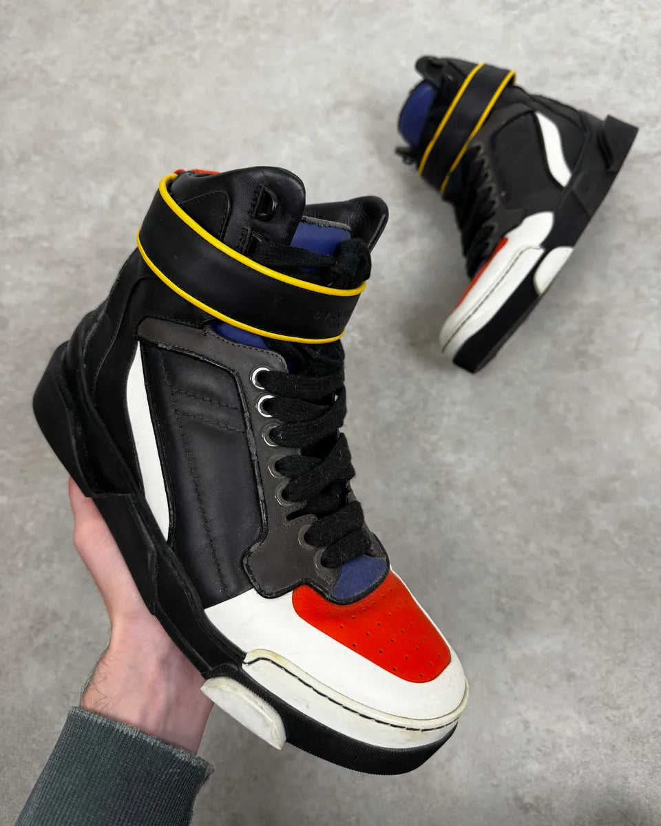 AW2014 Givenchy Tyson Multicolor High Leather Sneakers by Riccardo
