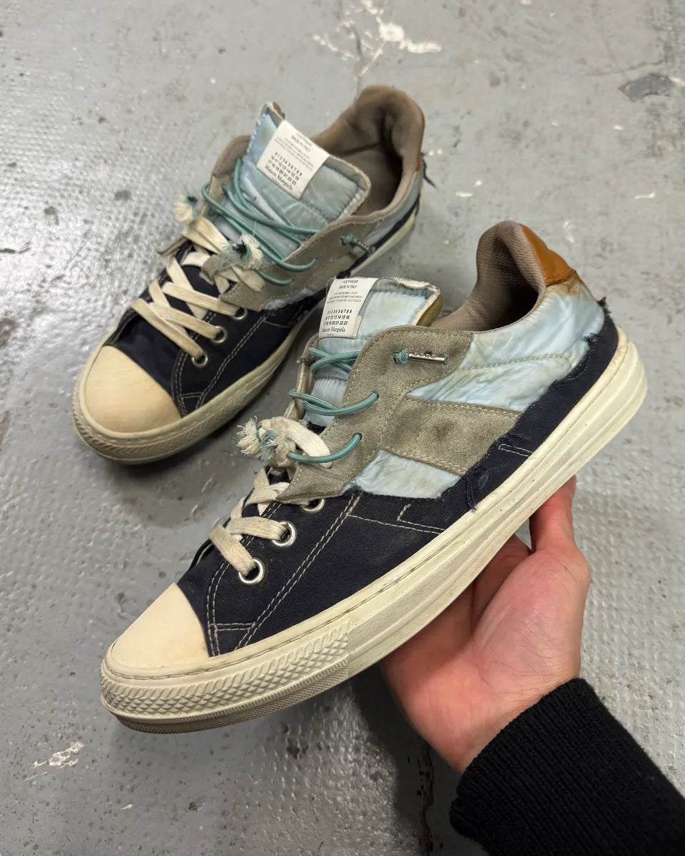 AW2014 Maison Margiela Evolution Hybrid Blue Destructured Sneakers