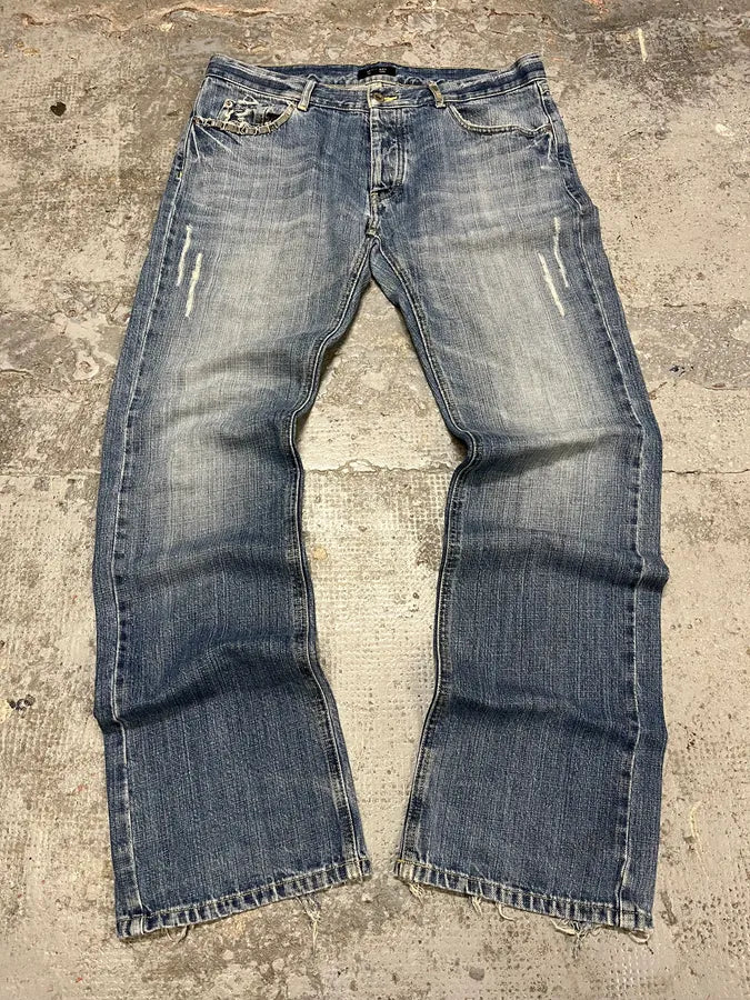 00s Burberry Grey Fade Straight Denim Burberry black label jean - Gem
