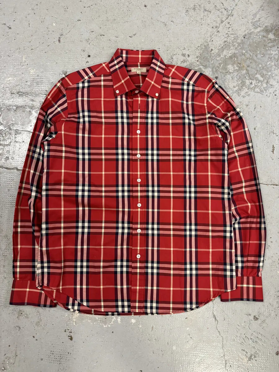 burberry dress shirts Burberry Red Checked Tartan Shirt – Dolce Vita Hub