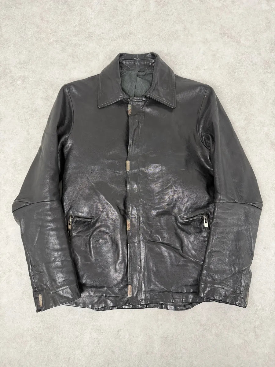 Carol Christian Poell Black Scarstitched Horse Leather Jacket