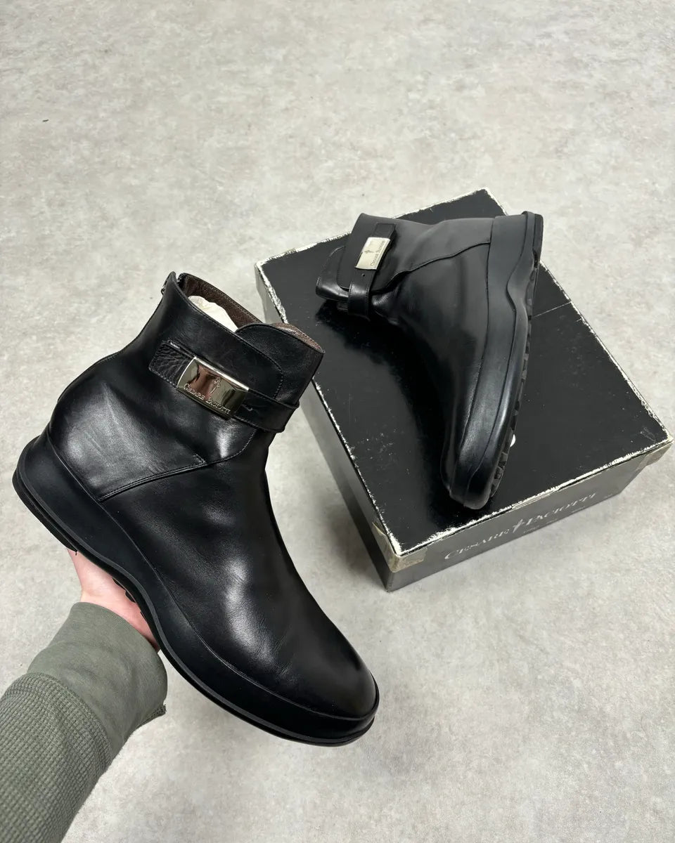 Cesare Paciotti Black Leather Ankle Boots CESARE PACIOTTI ?? MEN main image 4