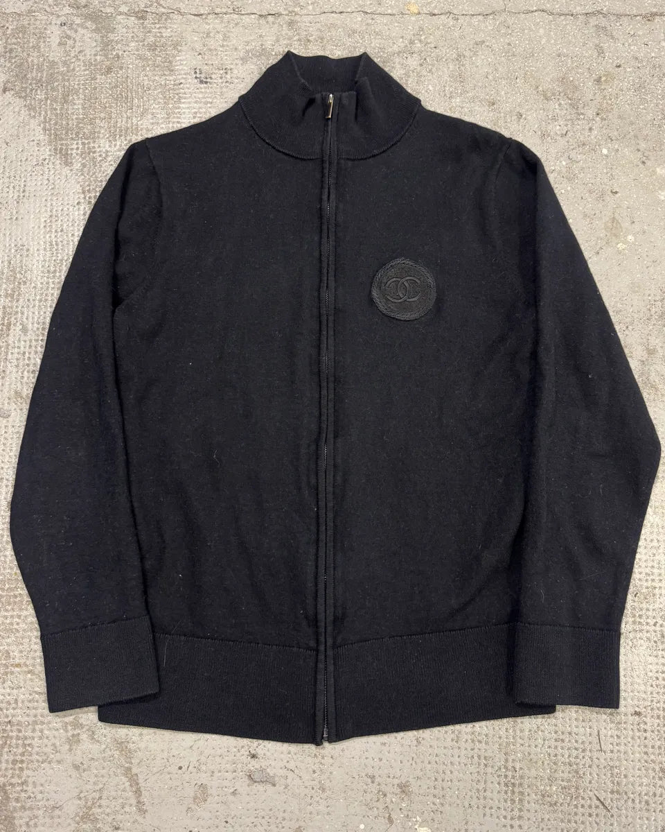 Chanel Black Zip-Up Uniform Sweater – Dolce Vita Hub Chanel Black Zip-Up Uniform Sweater – Dolce Vita Hub