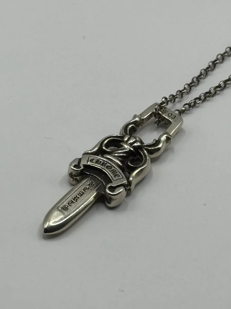 Chrome Hearts Large Dagger Silver 925 Pendant – Dolce Vita Hub Chrome Hearts Large Dagger Silver 925 Pendant – Dolce Vita Hub