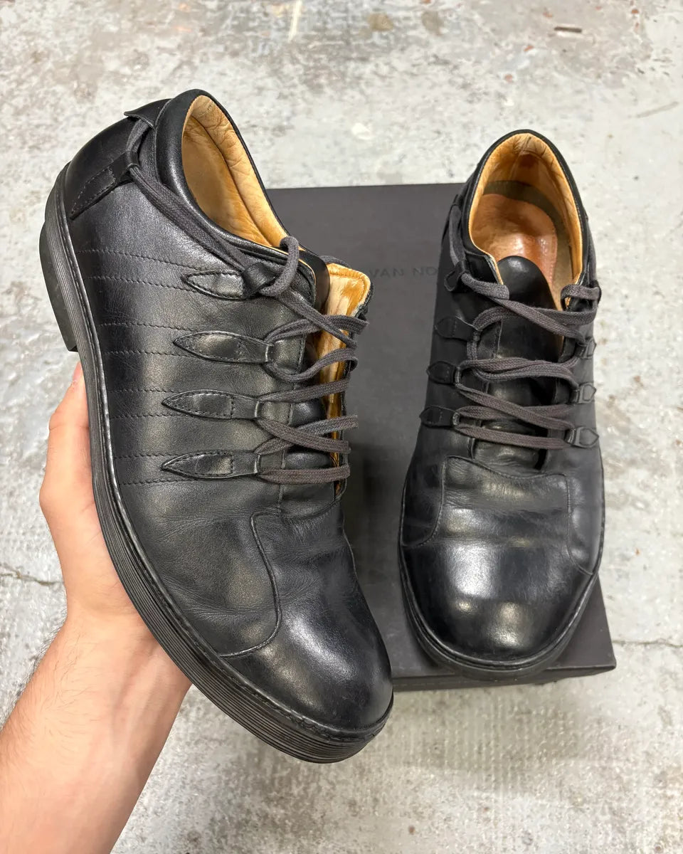 Dries Van Noten Black Leather Sneakers – Dolce Vita Hub