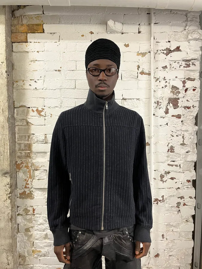 Dries Van Noten Navy Striped Wool Zip-up Jacket – Dolce Vita Hub