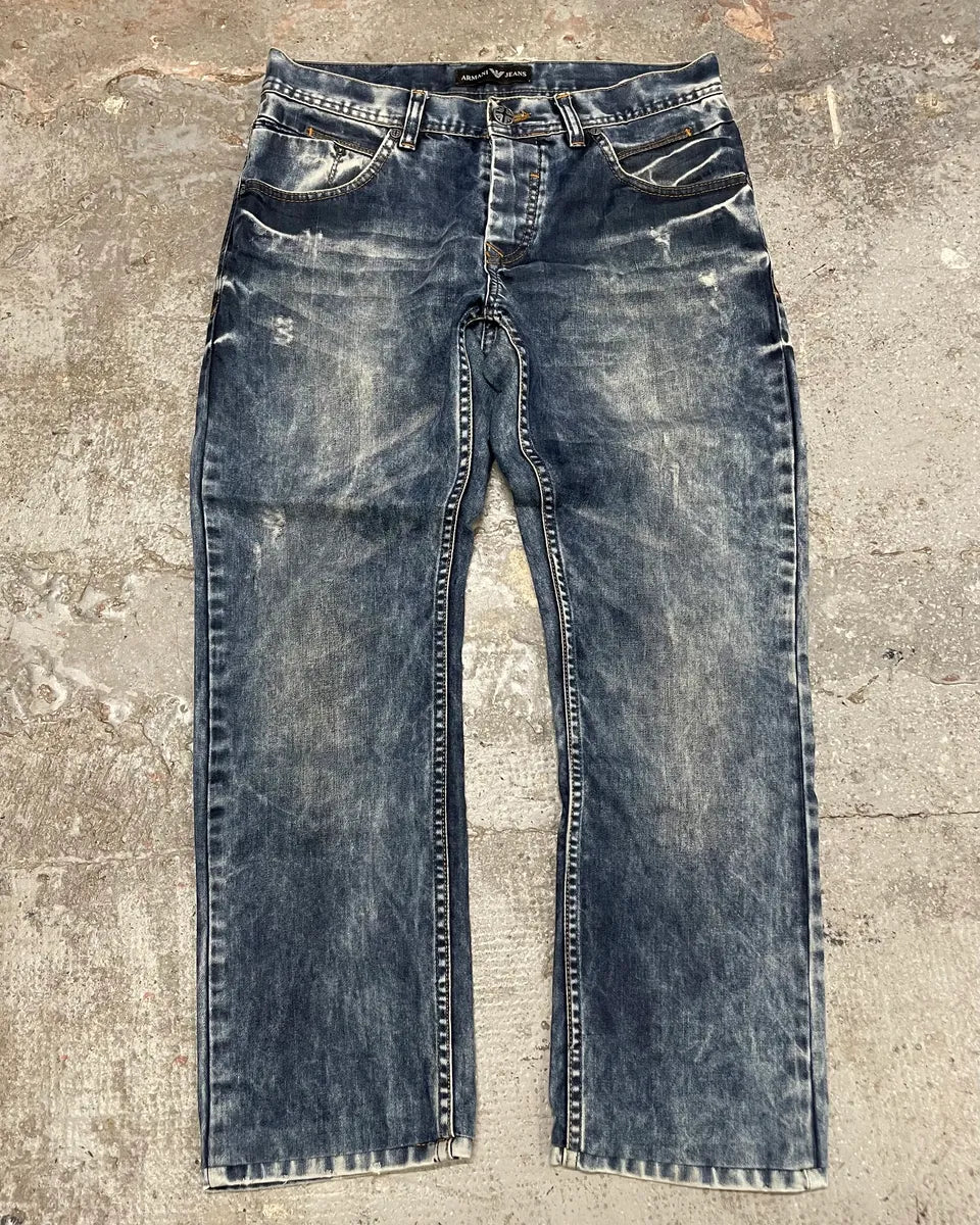 Emporio Armani Faded Blue Denim Jeans – Dolce Vita Hub