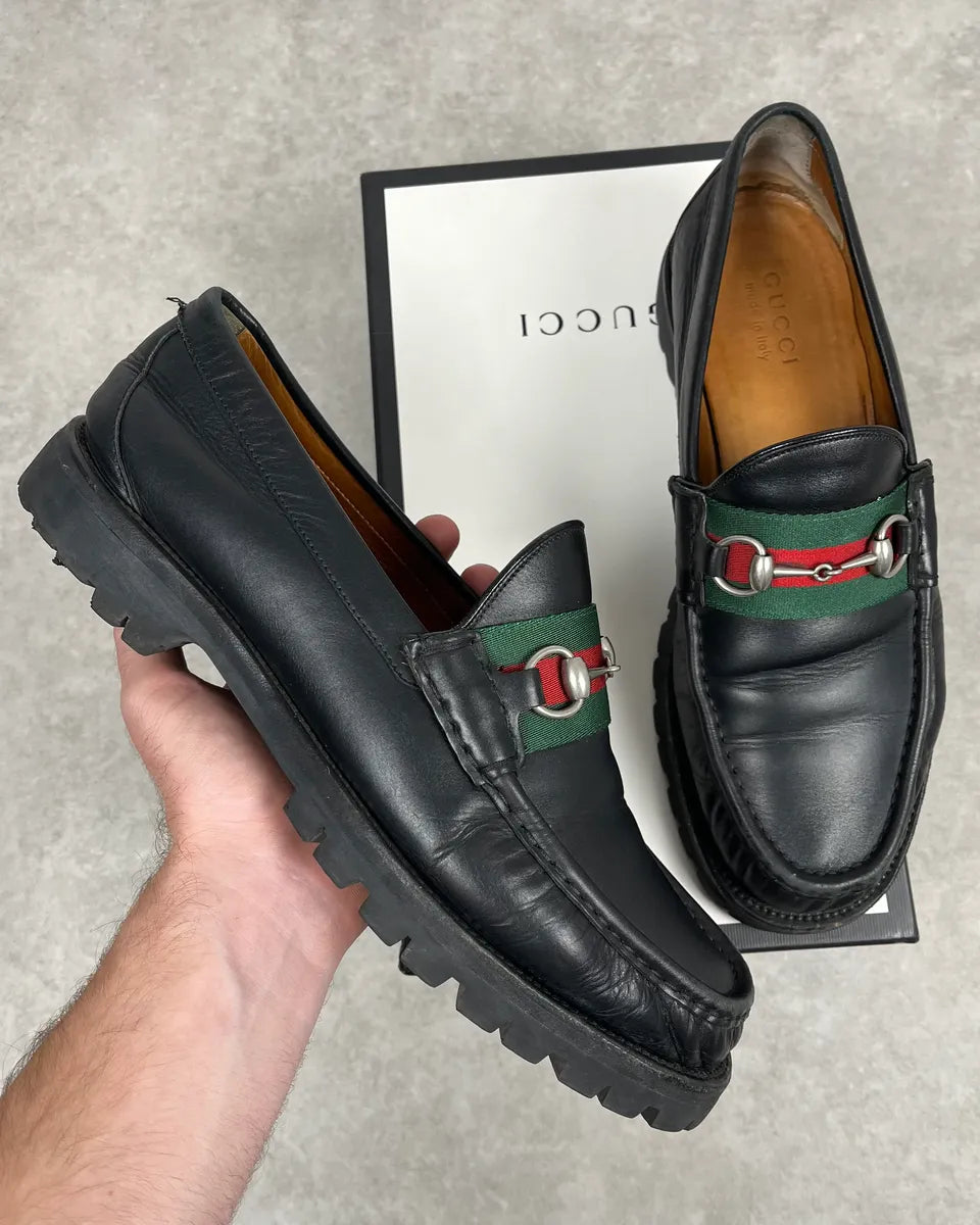 Gucci Black Signature Leather Loaffers – Dolce Vita Hub