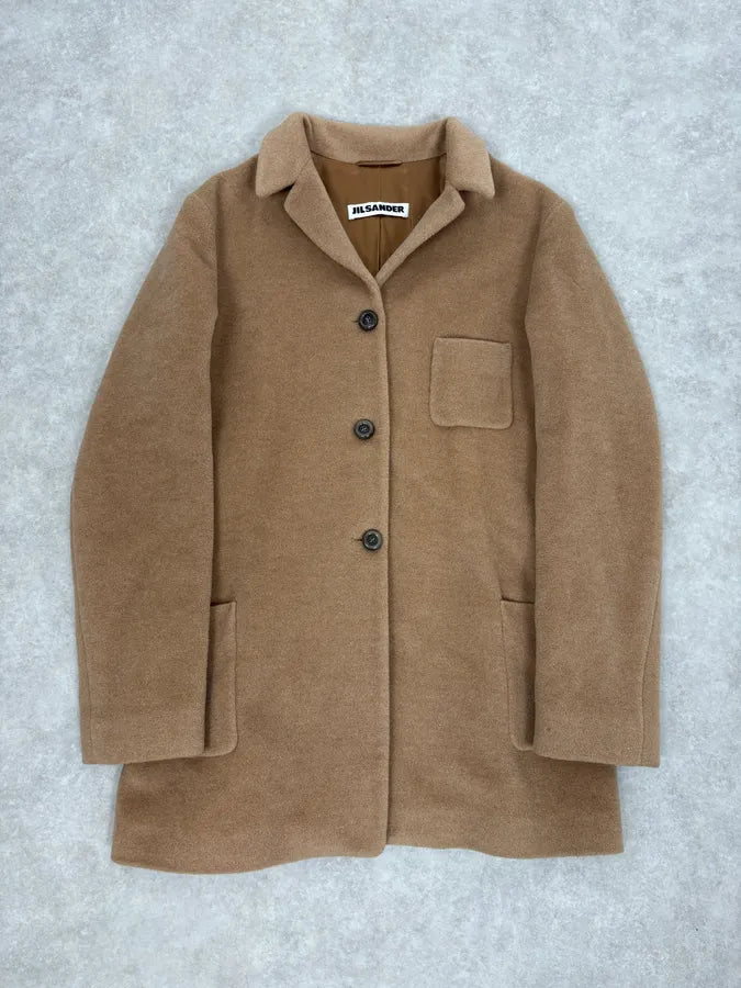 2000s Jil Sander Beige Long Minimalist Coat – Dolce Vita Hub