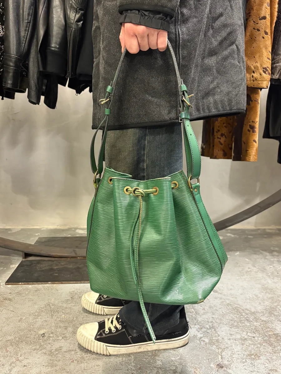 green louis vuitton epi backpack Louis Vuitton Noé Green Epi Leather Handle Bag – Dolce Vita Hub