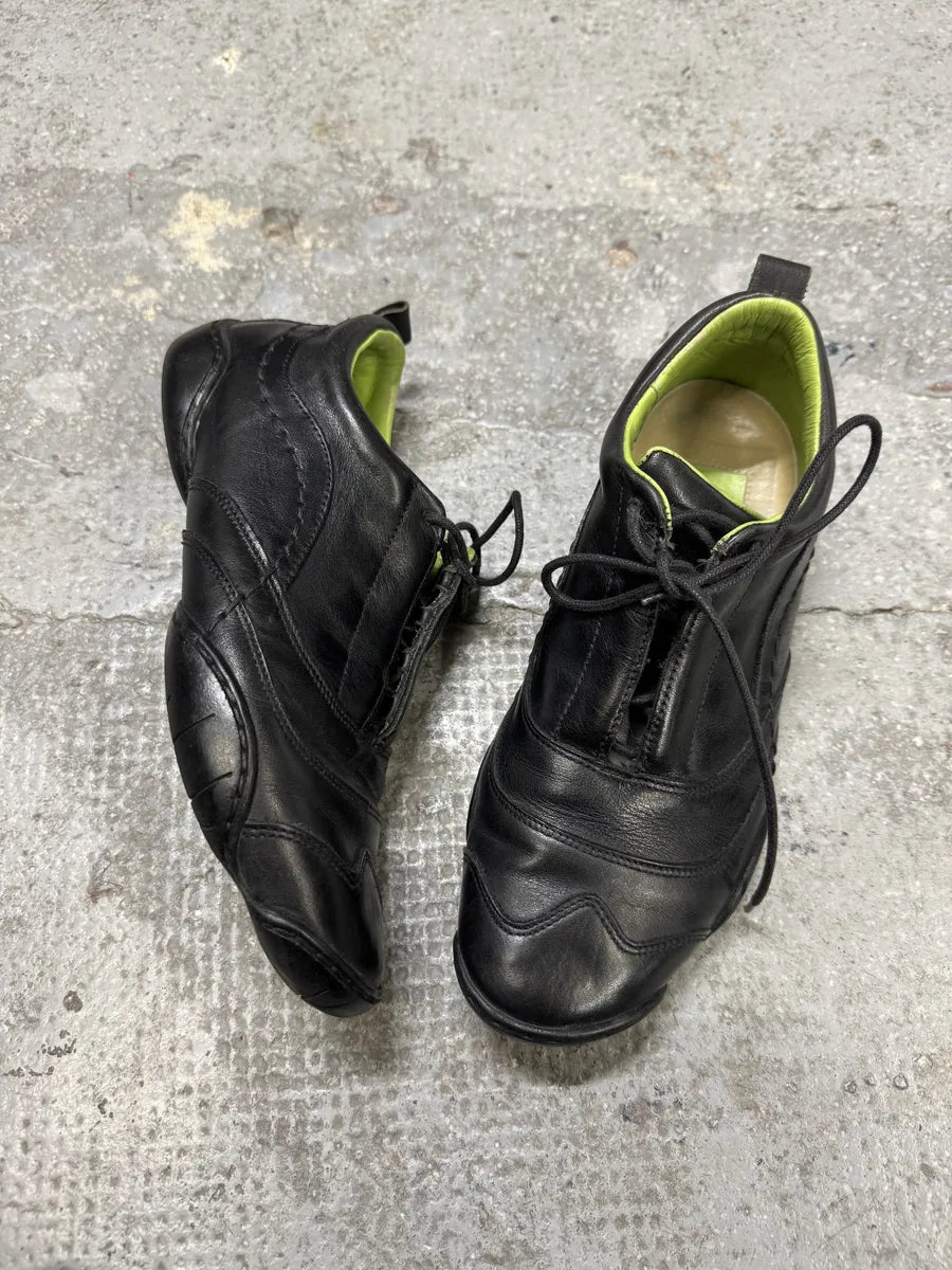 Marithé + François Girbaud Black Moto Leather Sneakers – Dolce