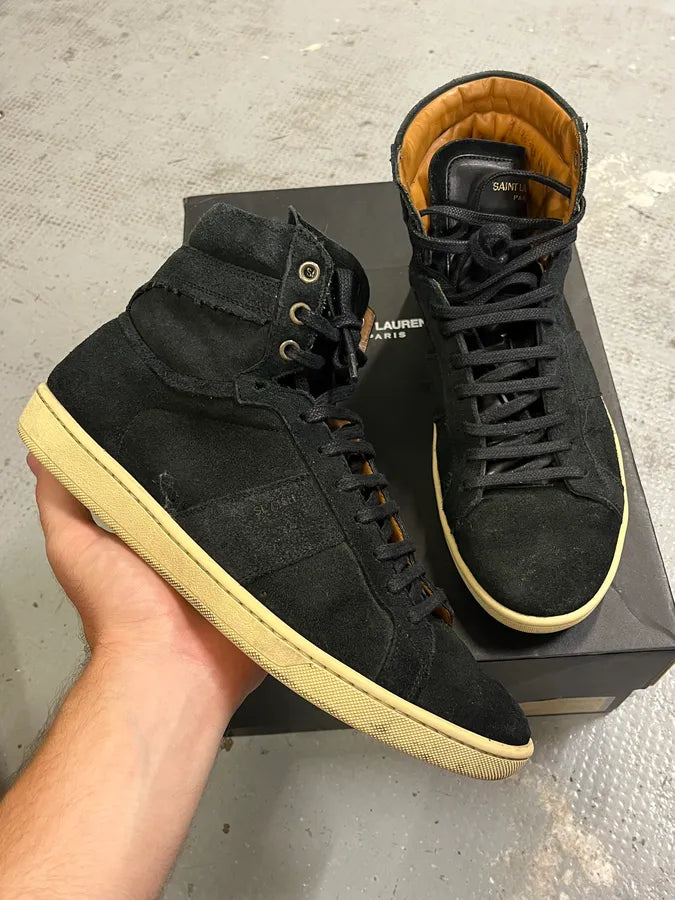 Saint Laurent Paris SL18H High Black Sneakers by Hedi Slimane