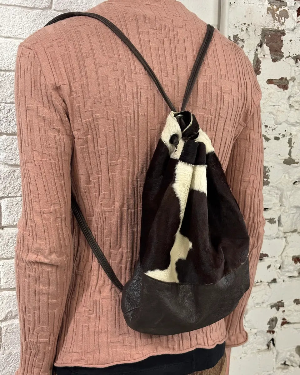 SS2000 Dolce & Gabbana Cow Effect Pony Hair Leather Backpack – Dolce Vita Hub
